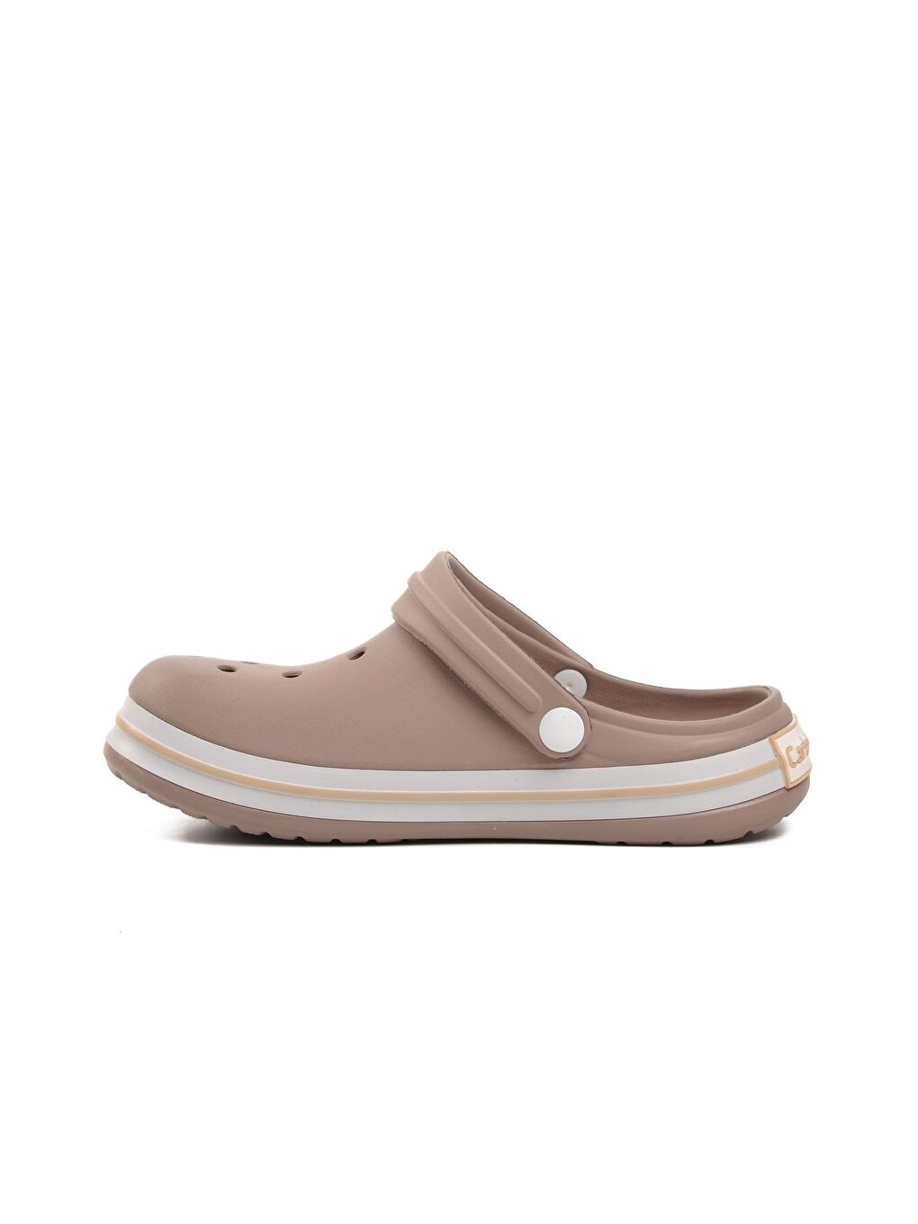 Bej Vizon-Beyaz Kadın Sabo Terlik 5001-1