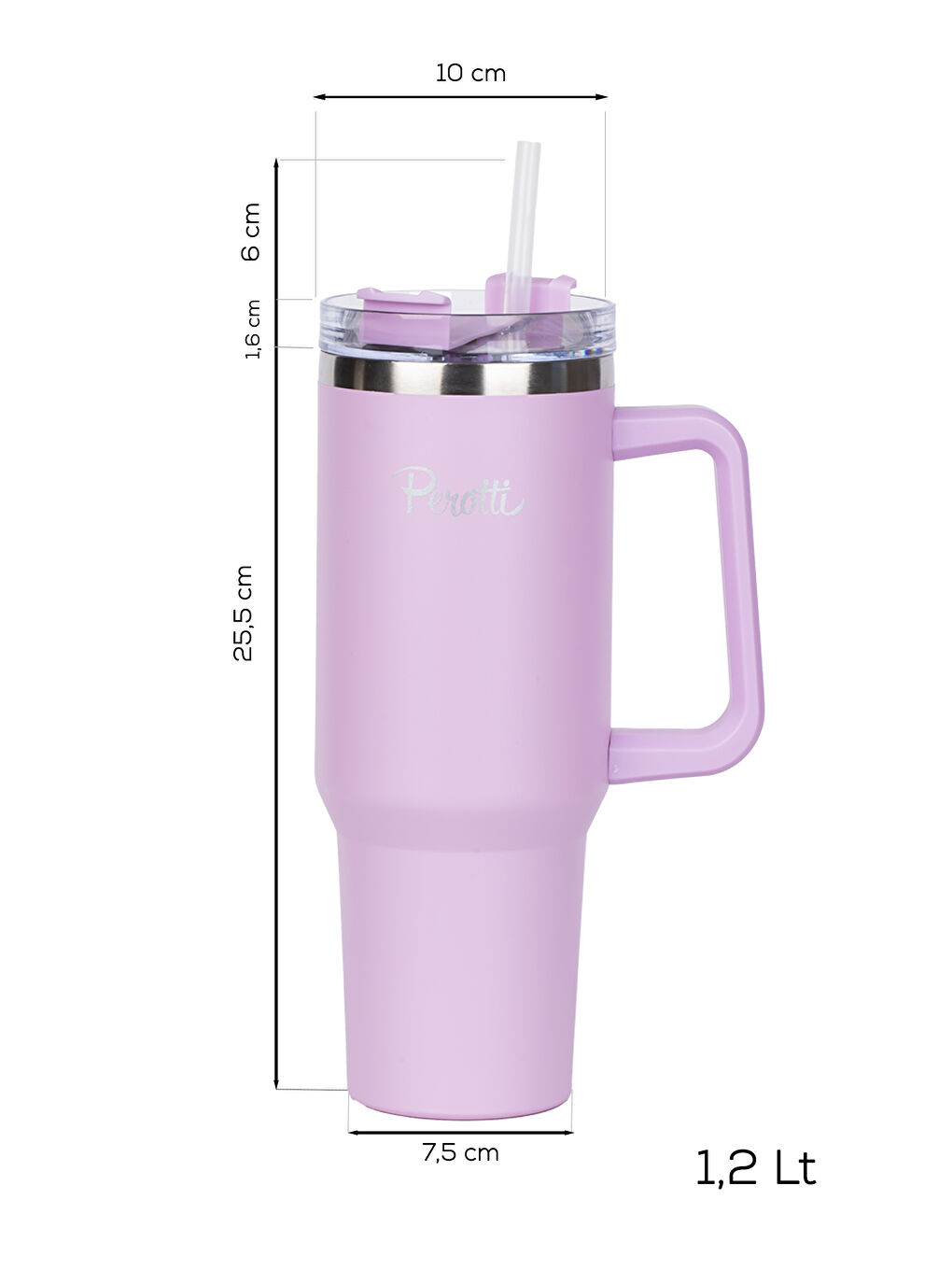 17236-4 Colte V2 Paslanmaz Çelik Sporcu Termos Bardak Matara Lila 1,2 Lt-3