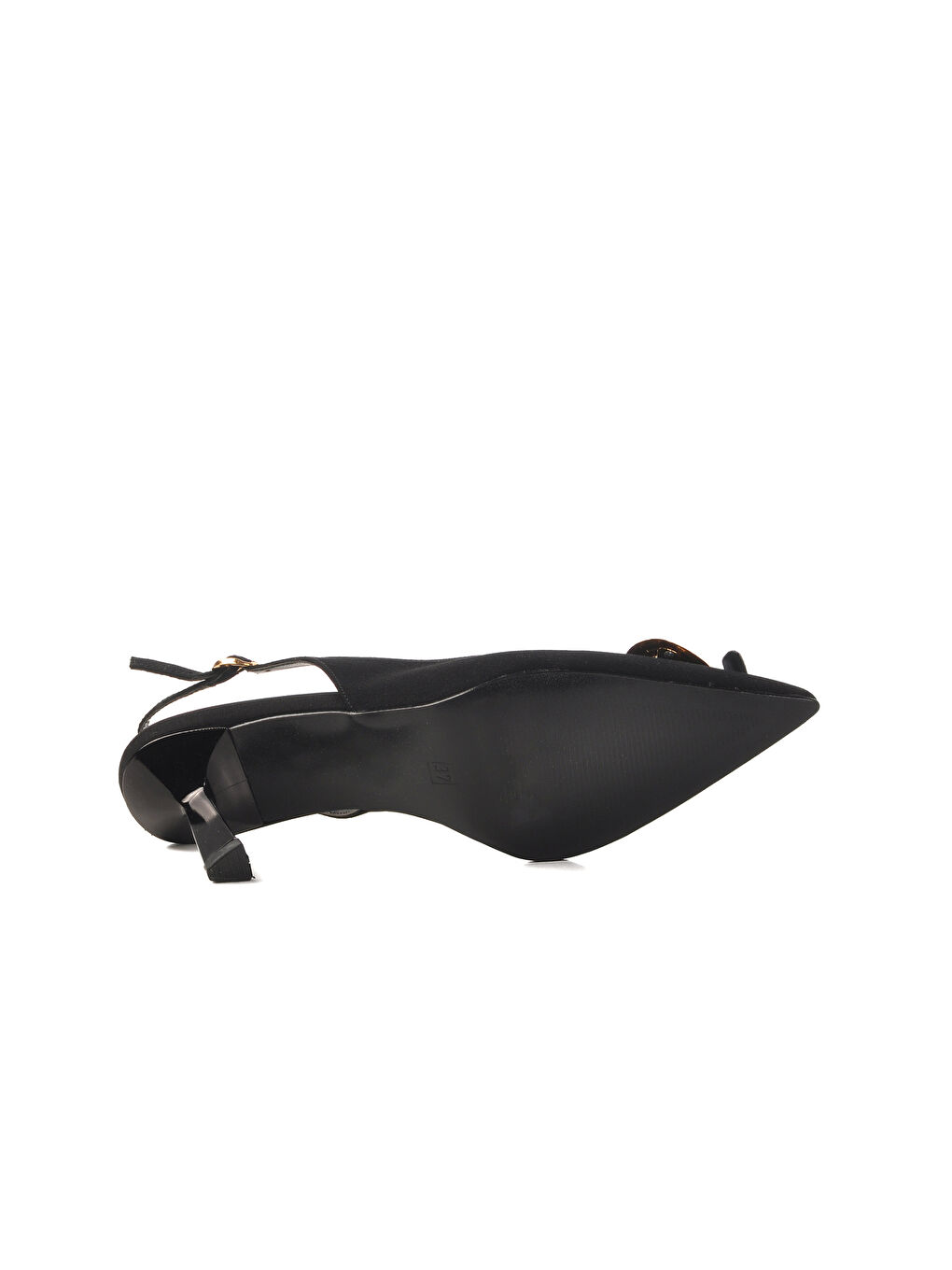 Siyah Saten İnce Topuklu Kadın Abiye Ayakkabı 575010 Z-4