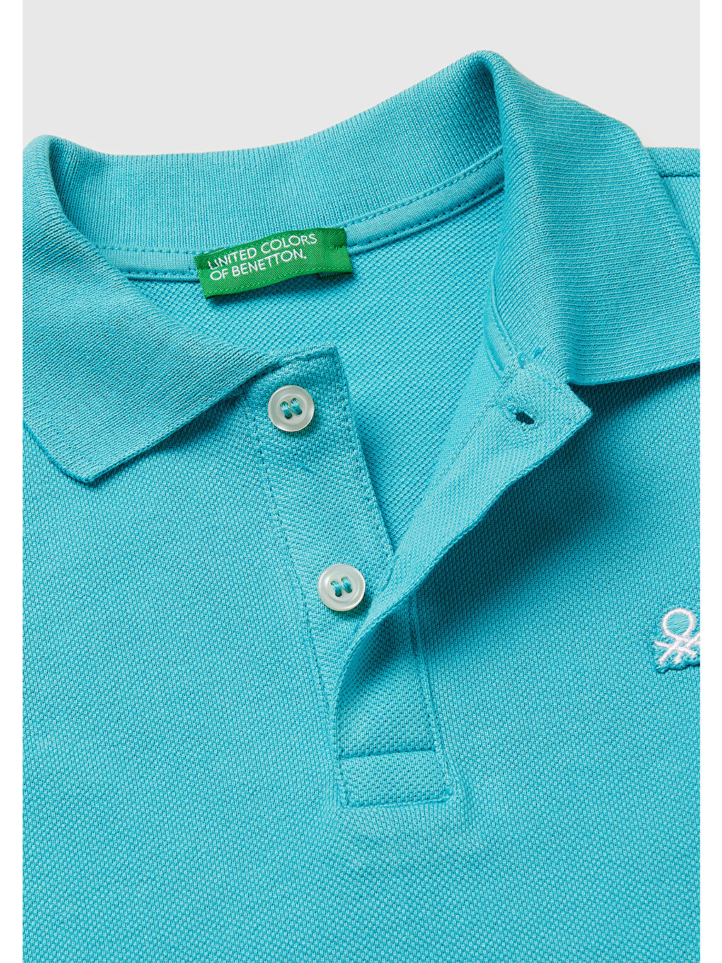 Erkek Çocuk Açık Mavi Logolu Pike Polo T-Shirt-2