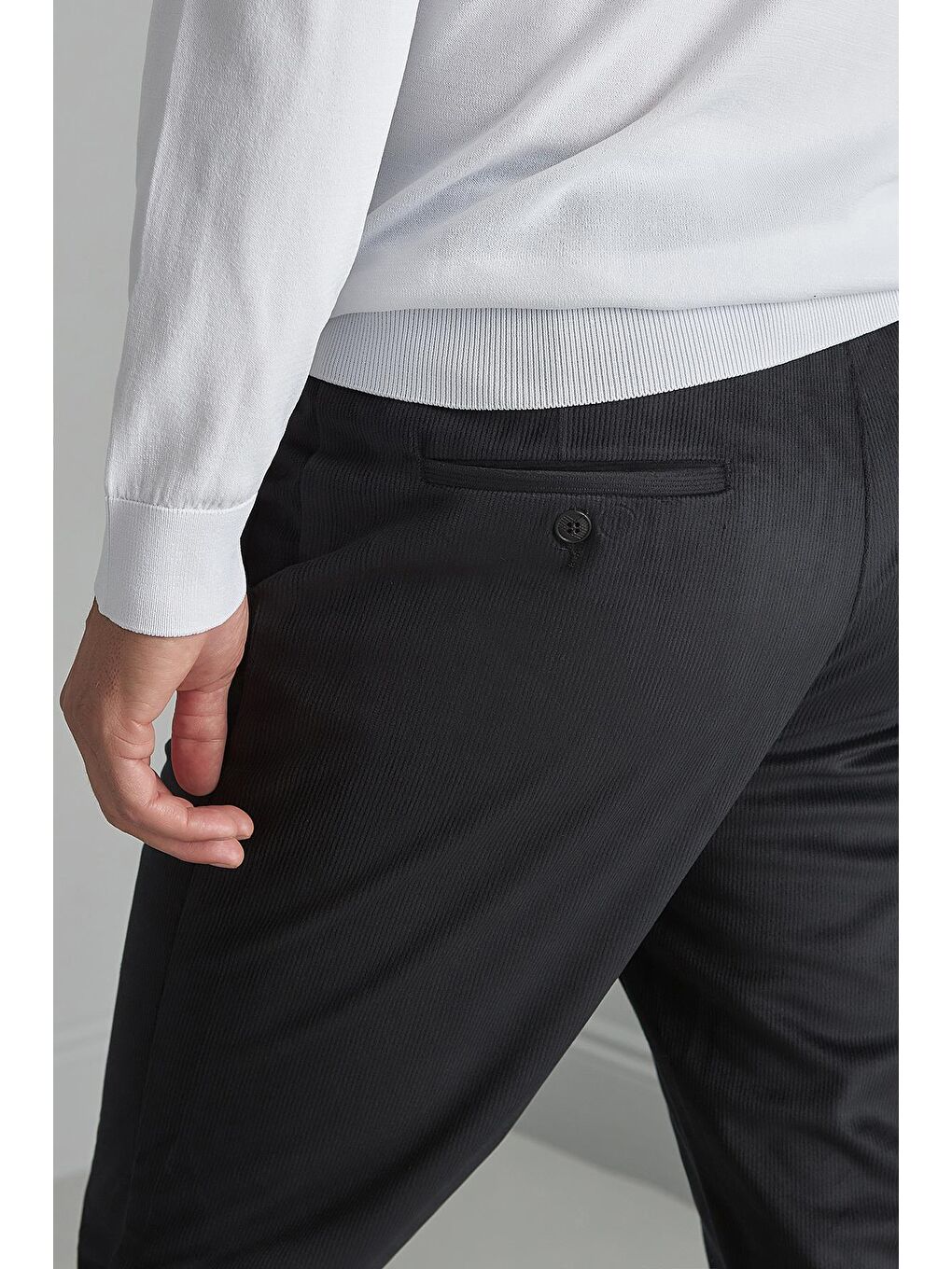 Erkek Siyah  / Rahat Kalıp Pantolon-2