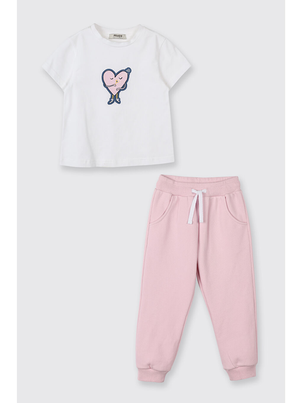 Kız Bebek Pembe 3'lü Eşofman Takım-1