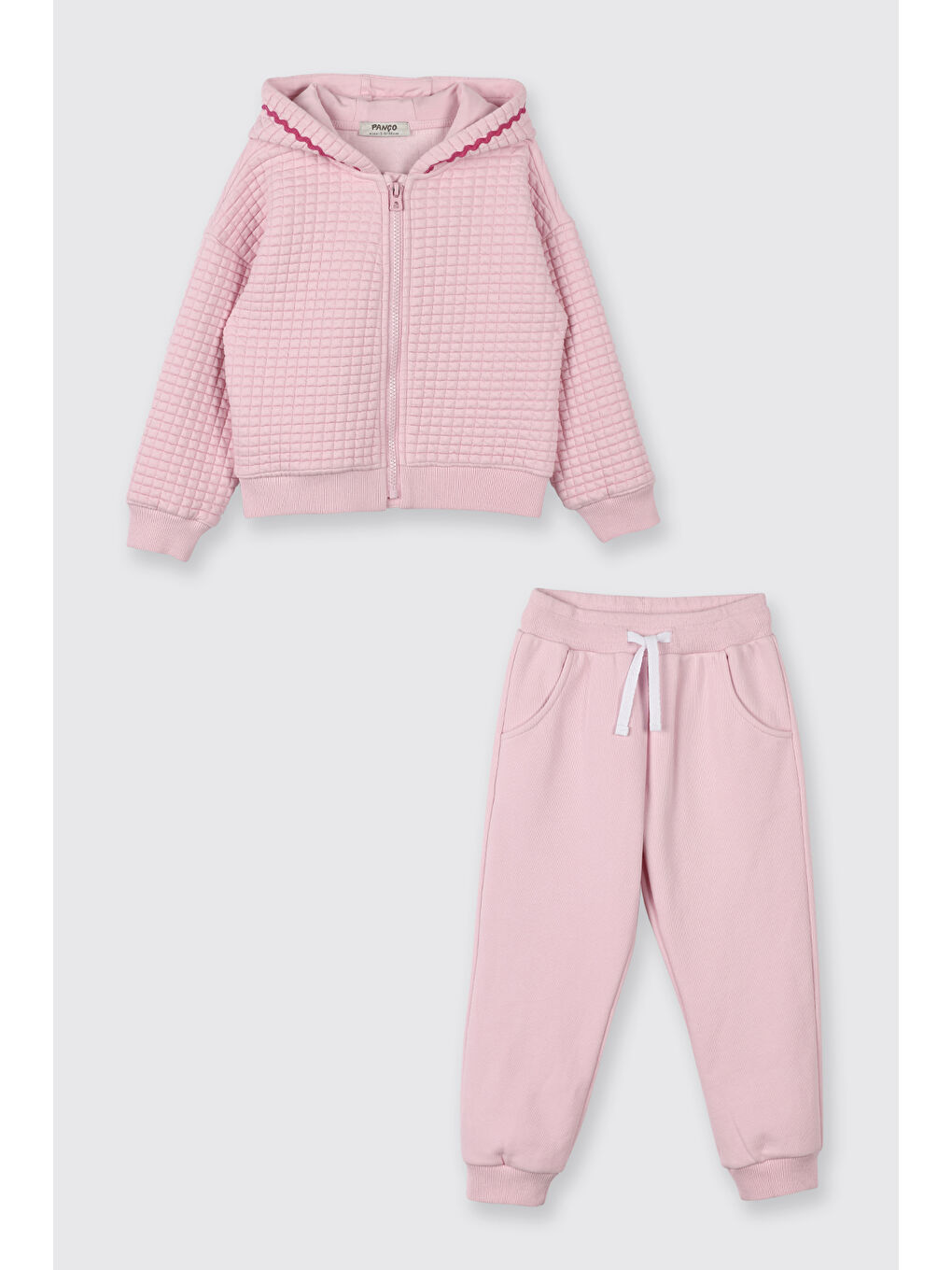 Kız Bebek Pembe 3'lü Eşofman Takım-2