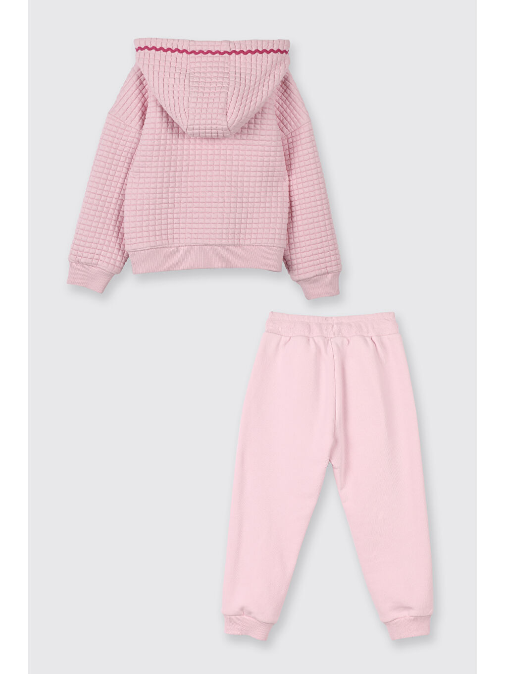 Kız Bebek Pembe 3'lü Eşofman Takım-4
