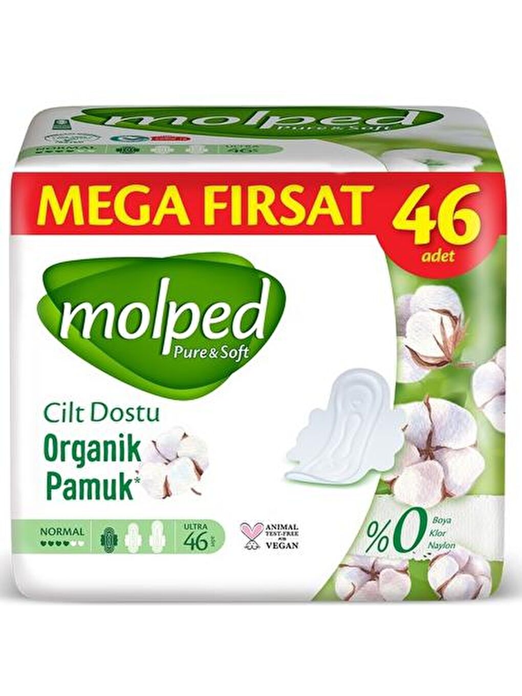 Molped Renksiz Pure Soft Mega Fırsat Normal Ultra 46 lı