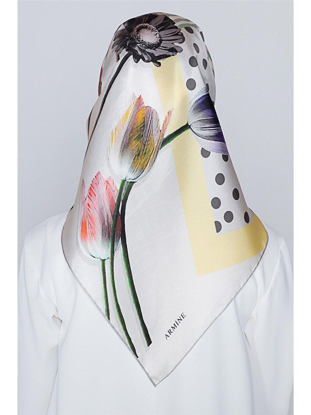 Beyaz Nostalji Twill İpek Eşarp 18Ya7297 81-3