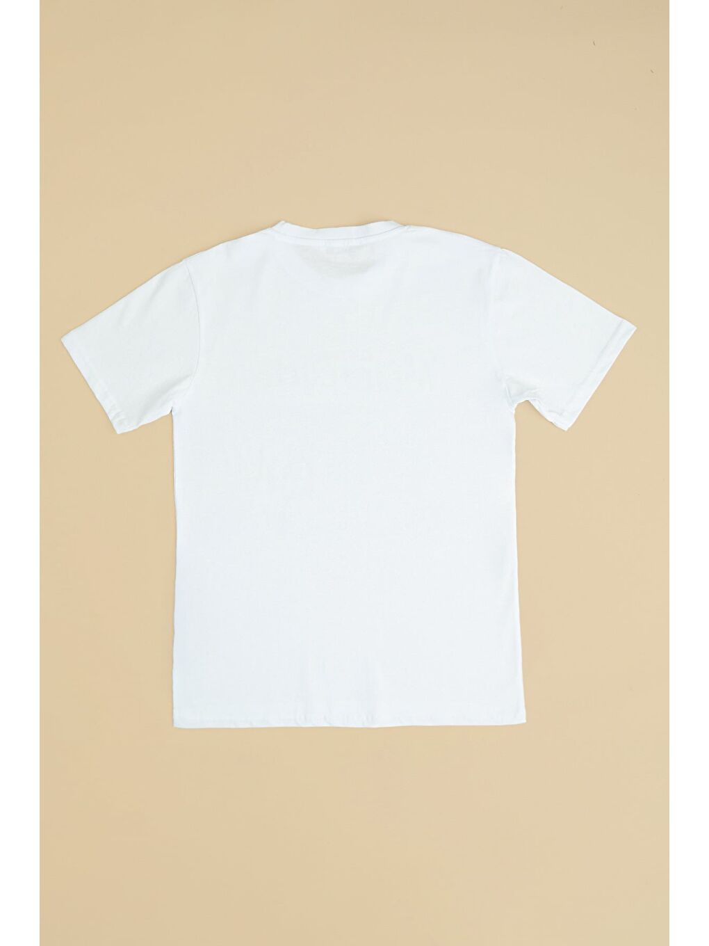 Beyaz Motorcycle Baskılı Bisiklet Yaka Erkek Çocuk Tişört-1