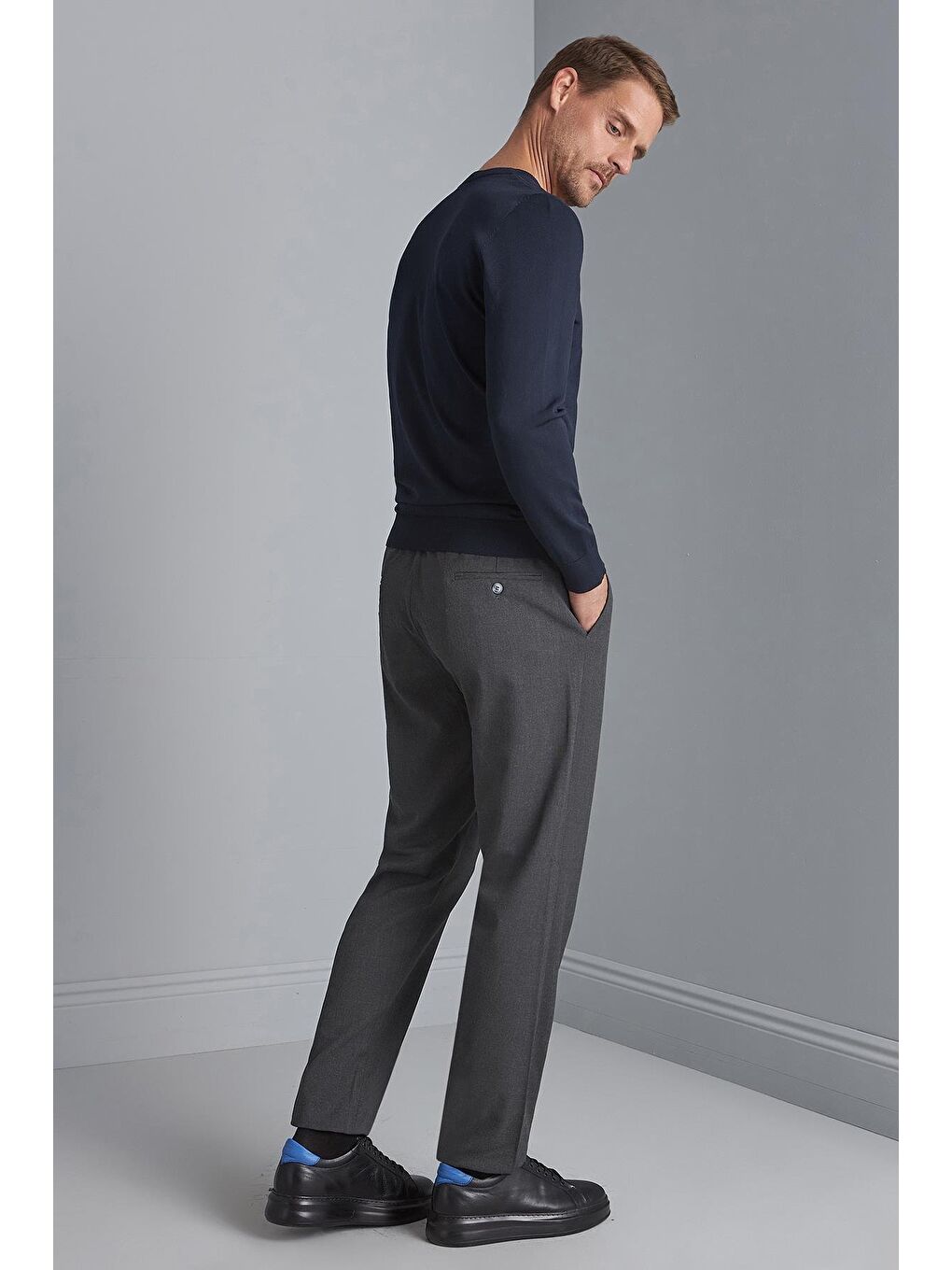 Gri Erkek Antrasit Dynamic Fit Pantolon-2