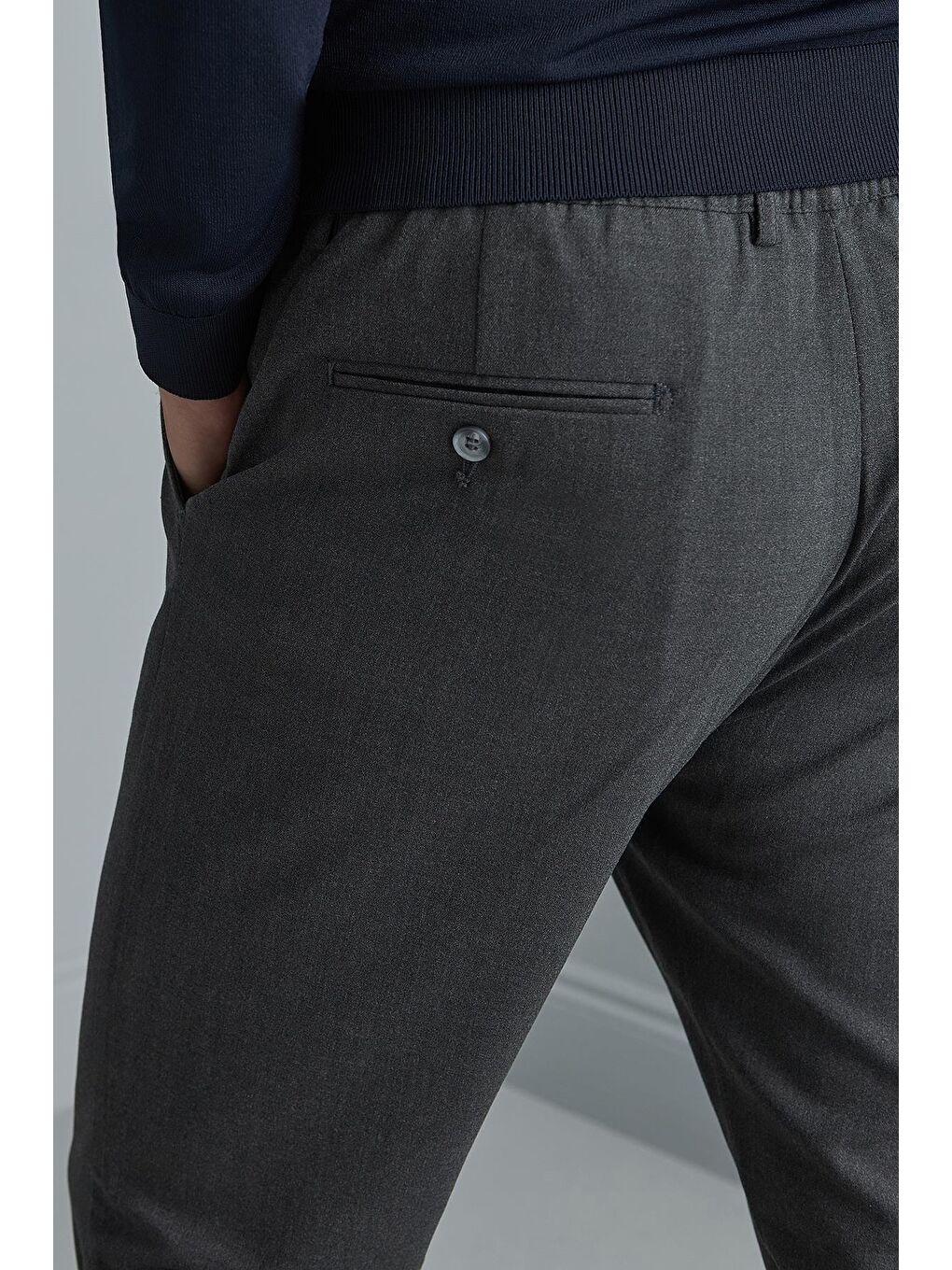 Gri Erkek Antrasit Dynamic Fit Pantolon-3