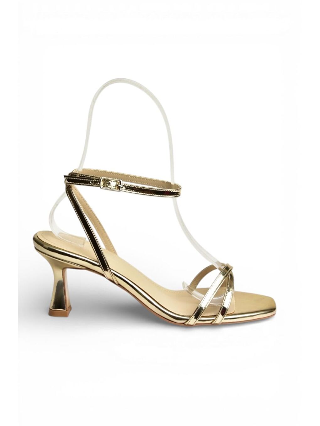 Sarı Altın Kadın Topuklu Ayakkabı Y569522034-4