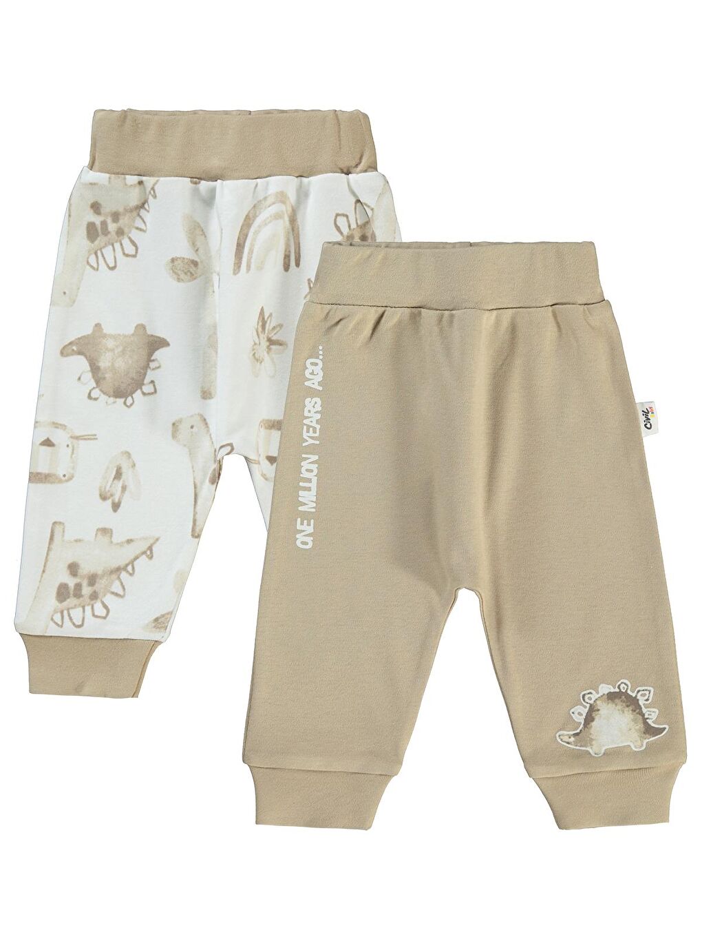 Kahverengi Baby Erkek Bebek 2'li Patiksiz Tek Alt 3-12 Ay Sütlü Kahve