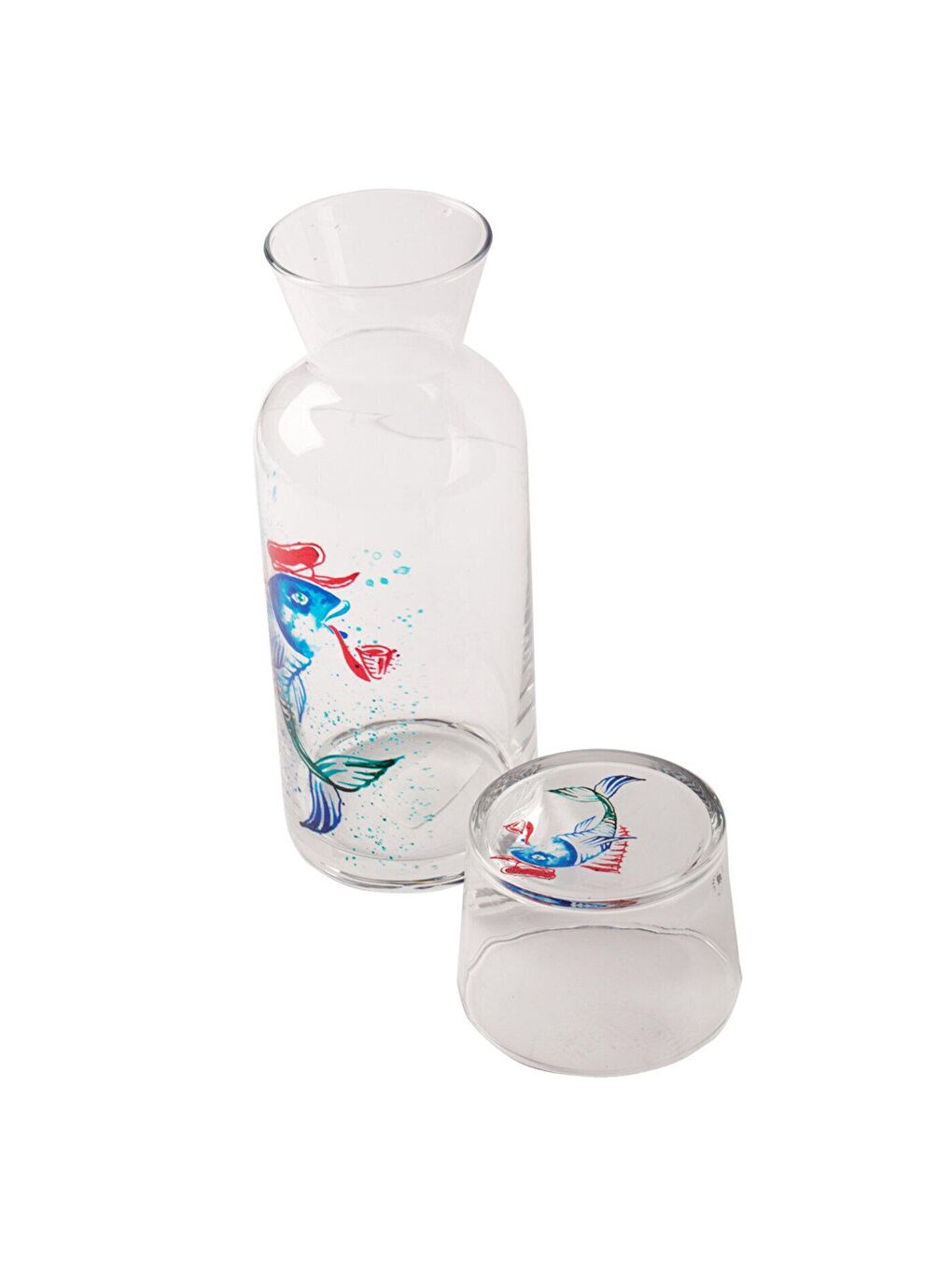 Karışık Kaptan Balık 500 ml Bardaklı Cam Sürahi-1