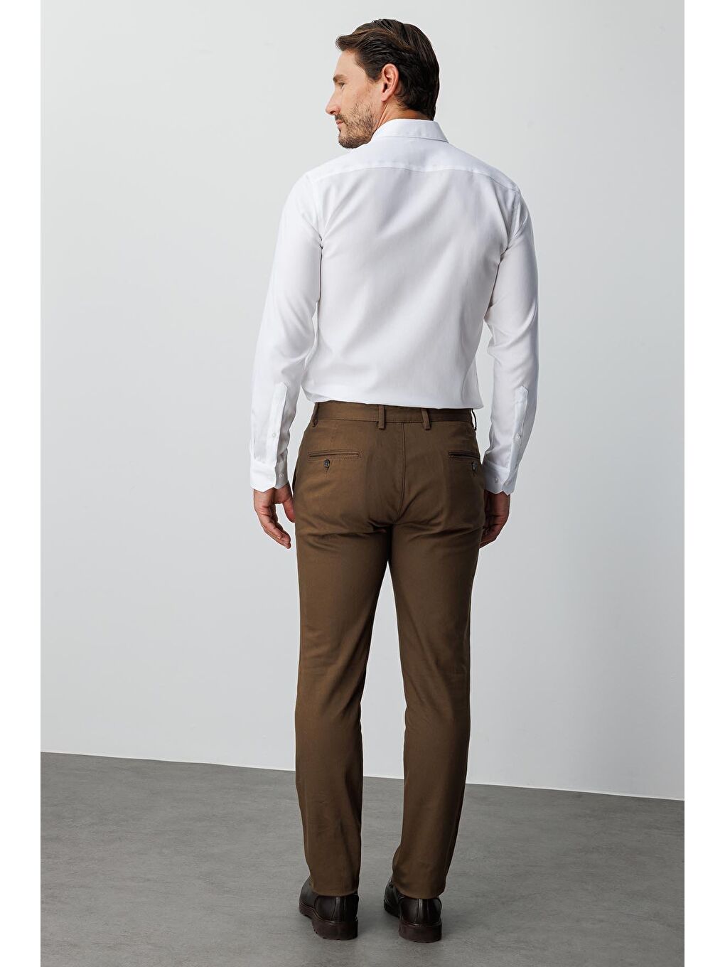 Erkek Bej Dynamic Fit Std Pantolon-3