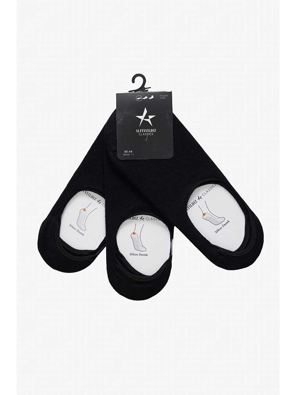 Erkek Siyah 3'lü Babet Çorap