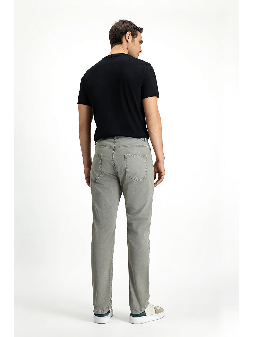 Haki Regular Fit Elastanlı Kanvas / Chino Pantolon-2