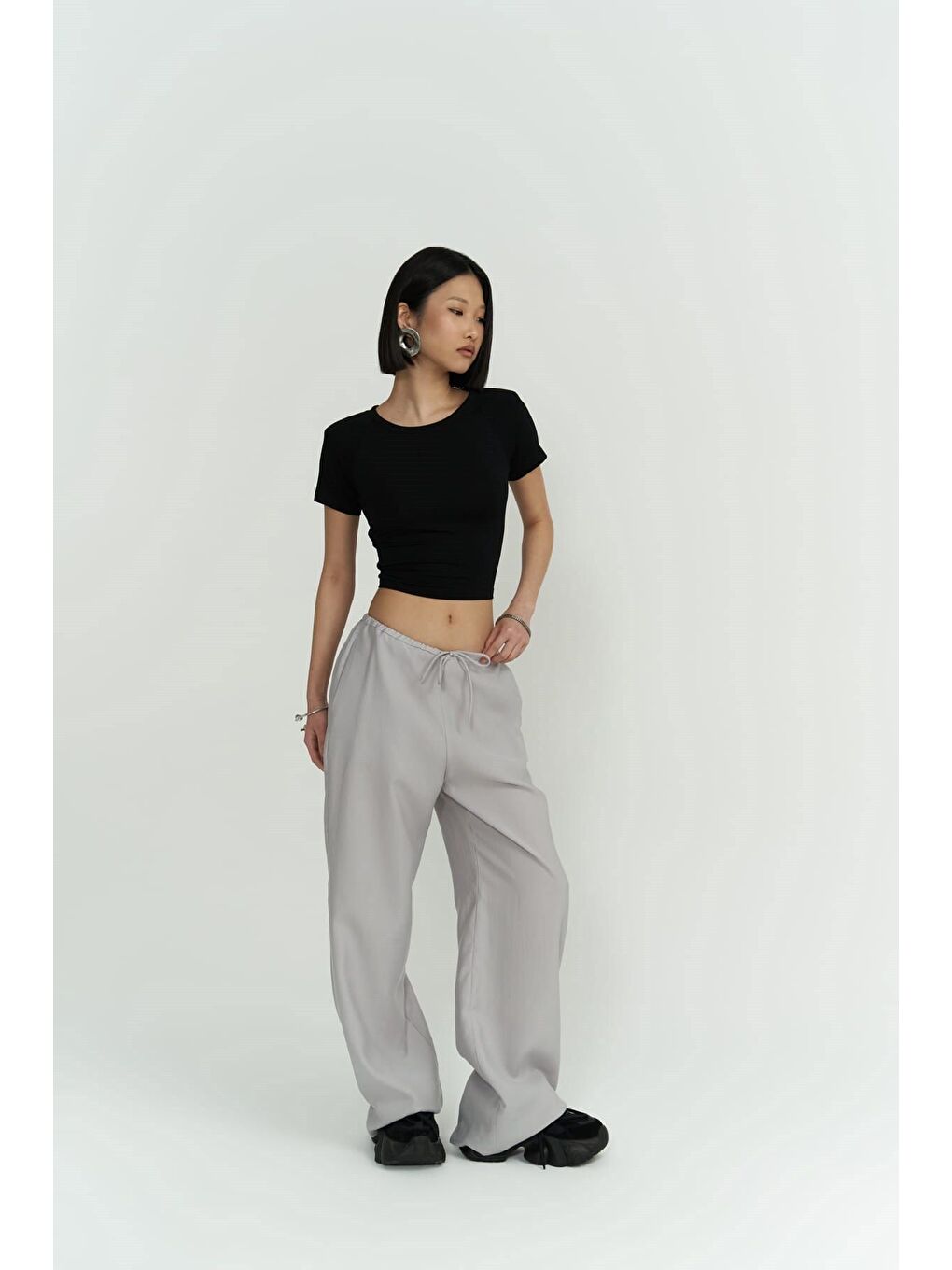 Paris Gri Basic Pantolon