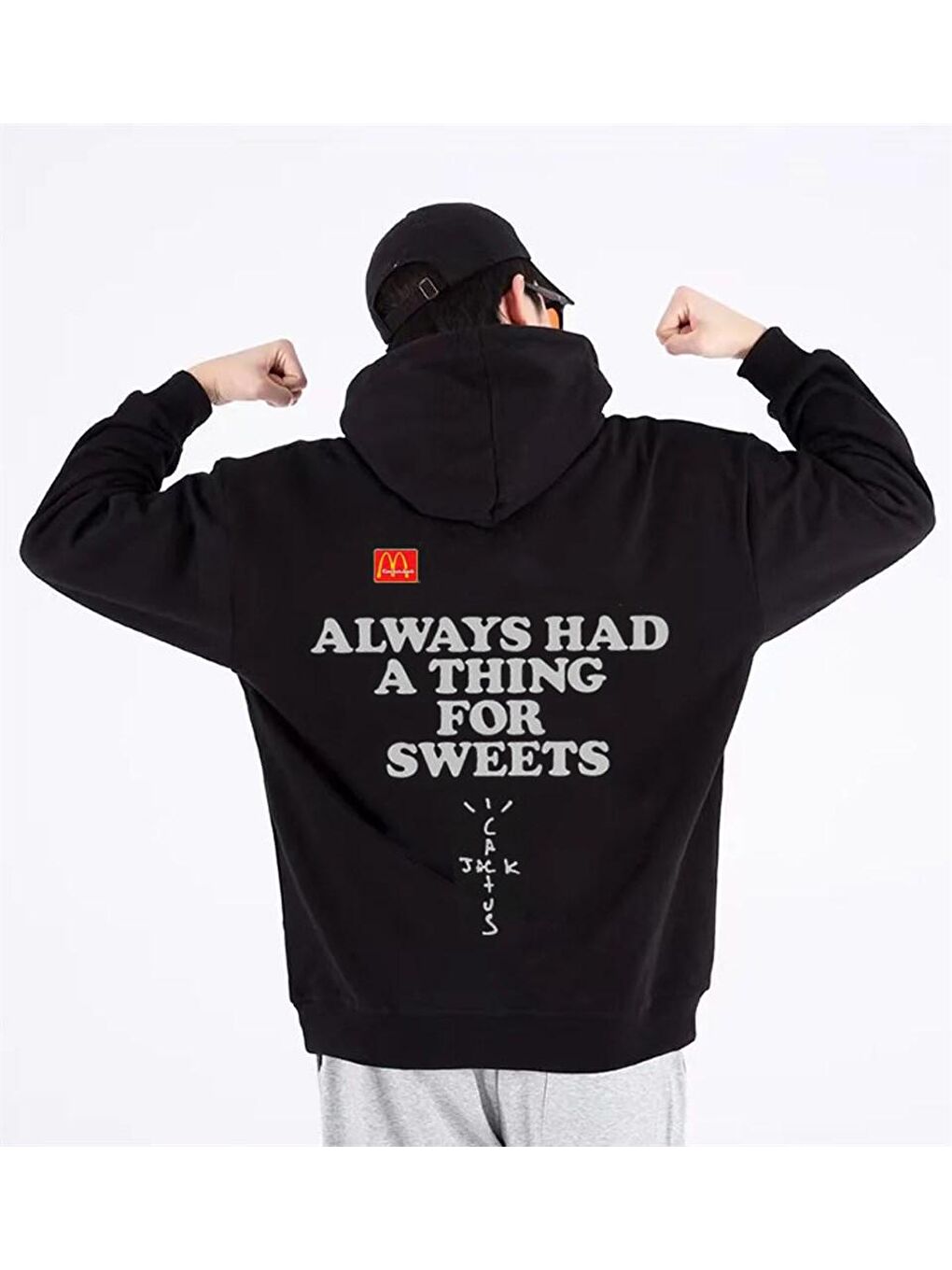 Touz Moda Siyah Sokak Tarzı M Always Had İçi Pamuklu Kapüşonlı Sweatshirt - 3