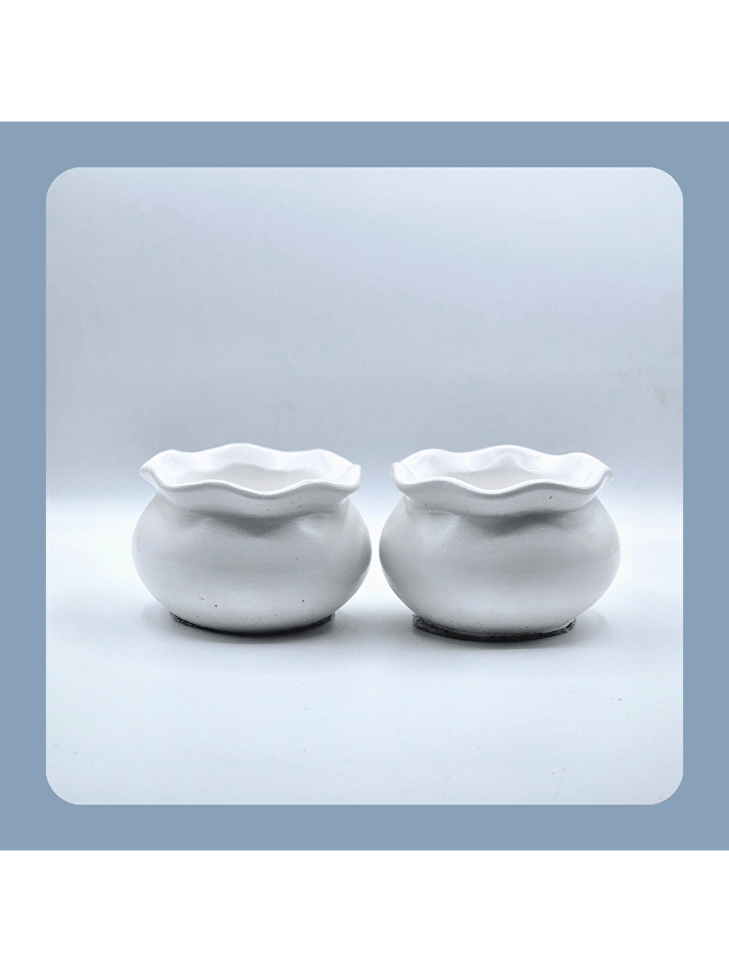 Karışık Luna Dekoratif 2'li Mumluk & Saksı-3