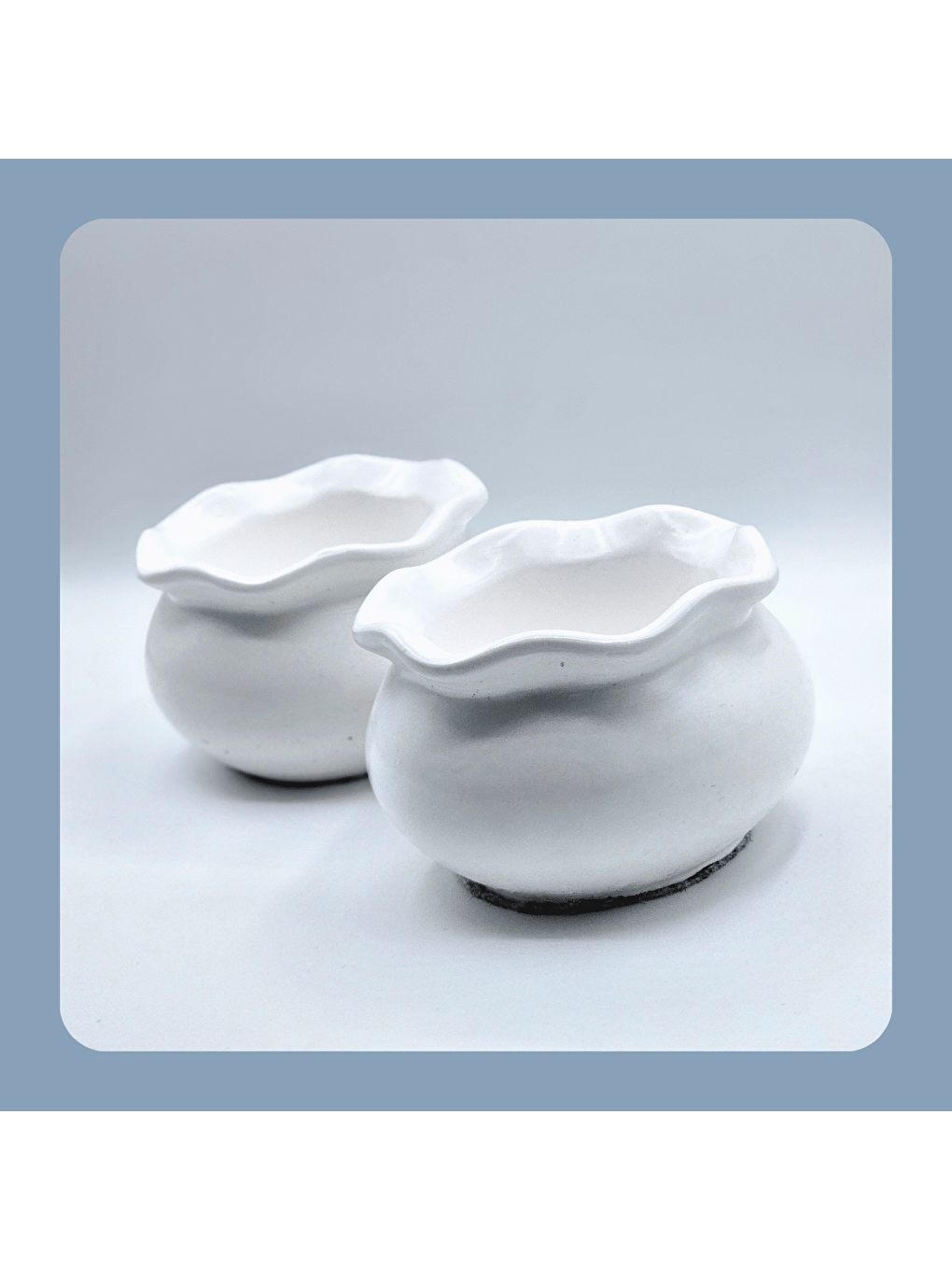 Karışık Luna Dekoratif 2'li Mumluk & Saksı-4