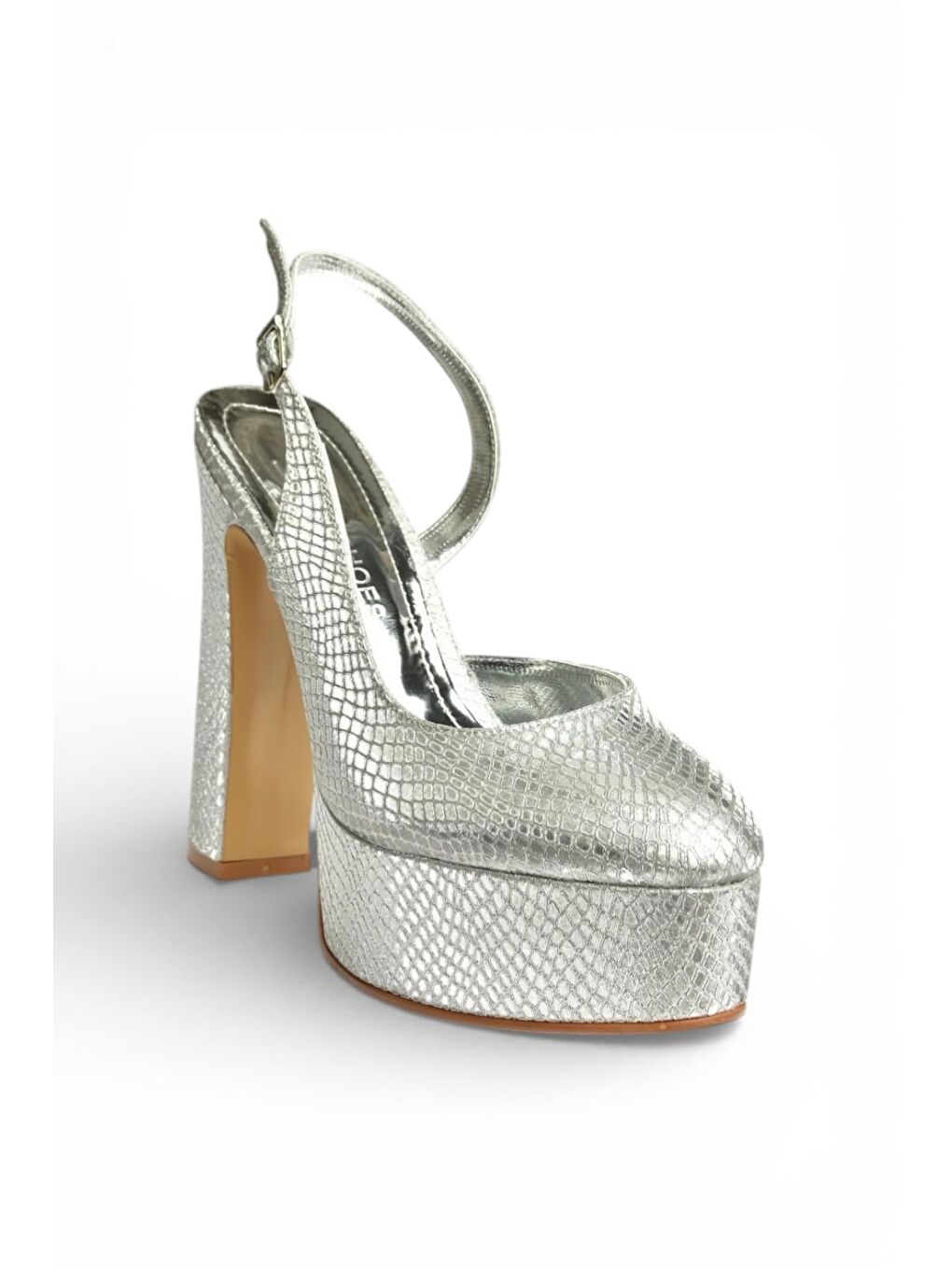 Gri Gümüş Kadın Topuklu Ayakkabı Y246195107