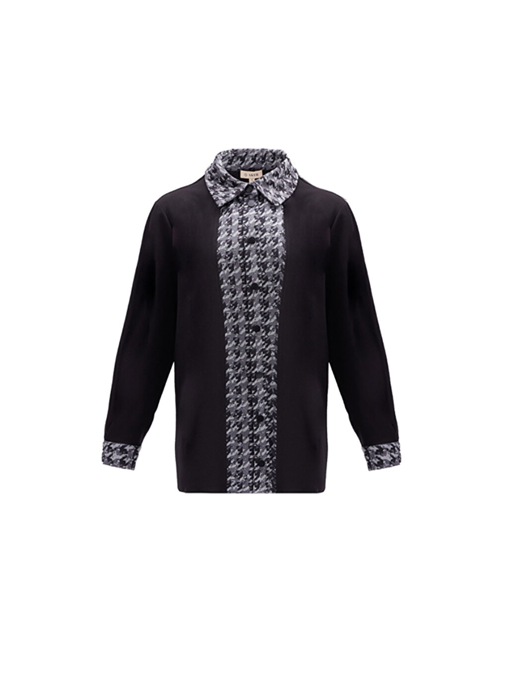 Siyah Garnili Örme Ceket