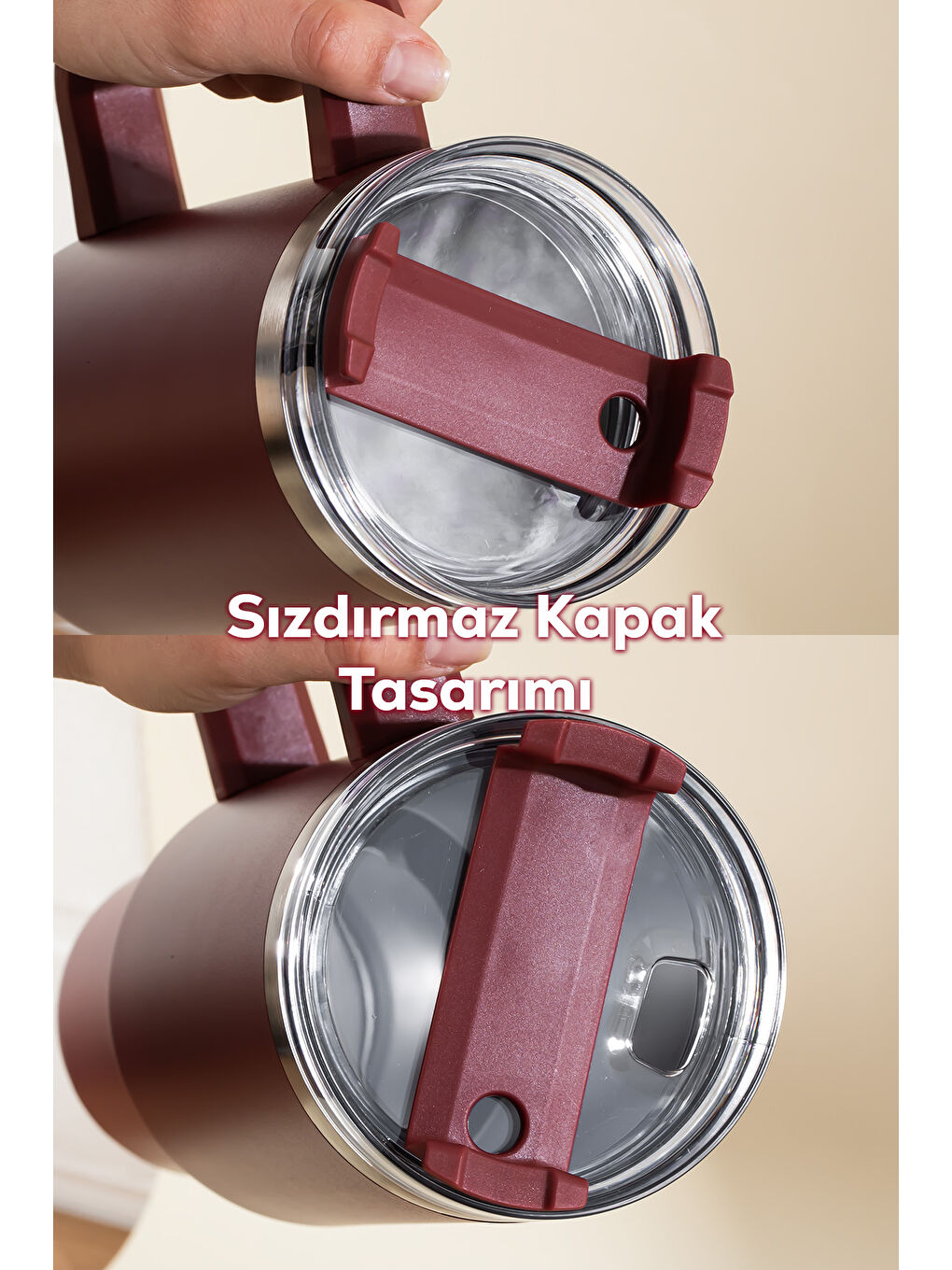 17236-1 Colte V2 Paslanmaz Çelik Sporcu Termos Bardak Matara Kırmızı 1,2 Lt-1