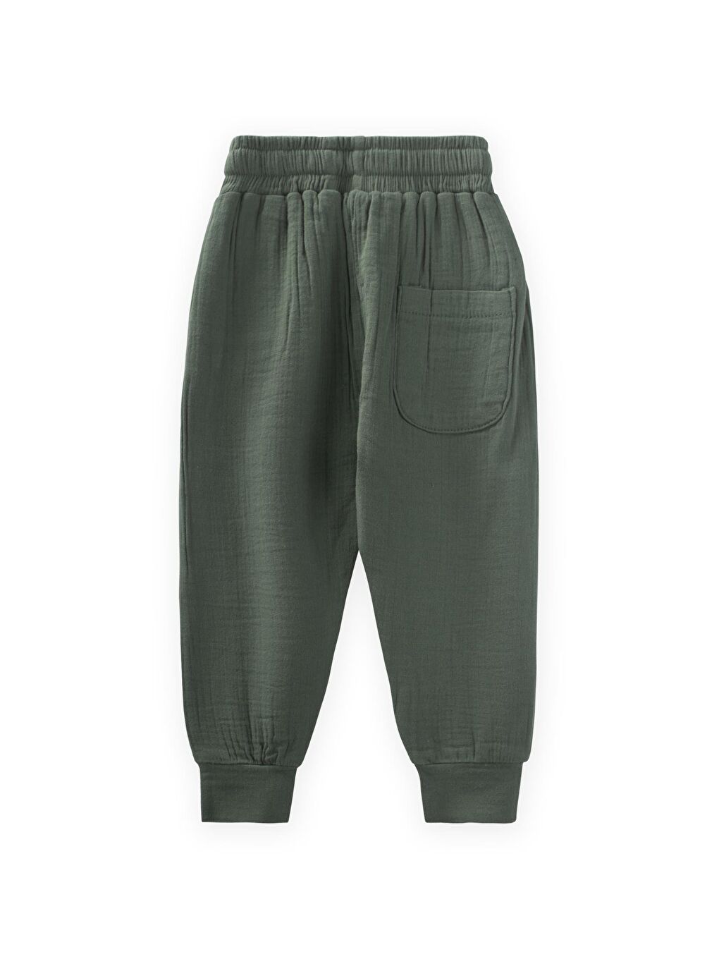 Haki Erkek Çocuk Müslin Jogger Eşofman Altı-1