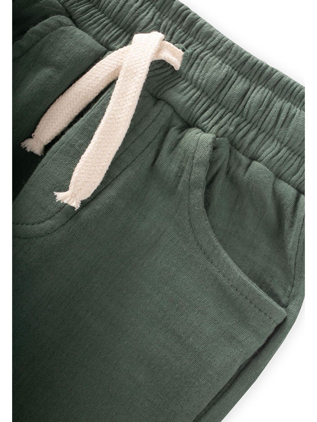 Haki Erkek Çocuk Müslin Jogger Eşofman Altı-2