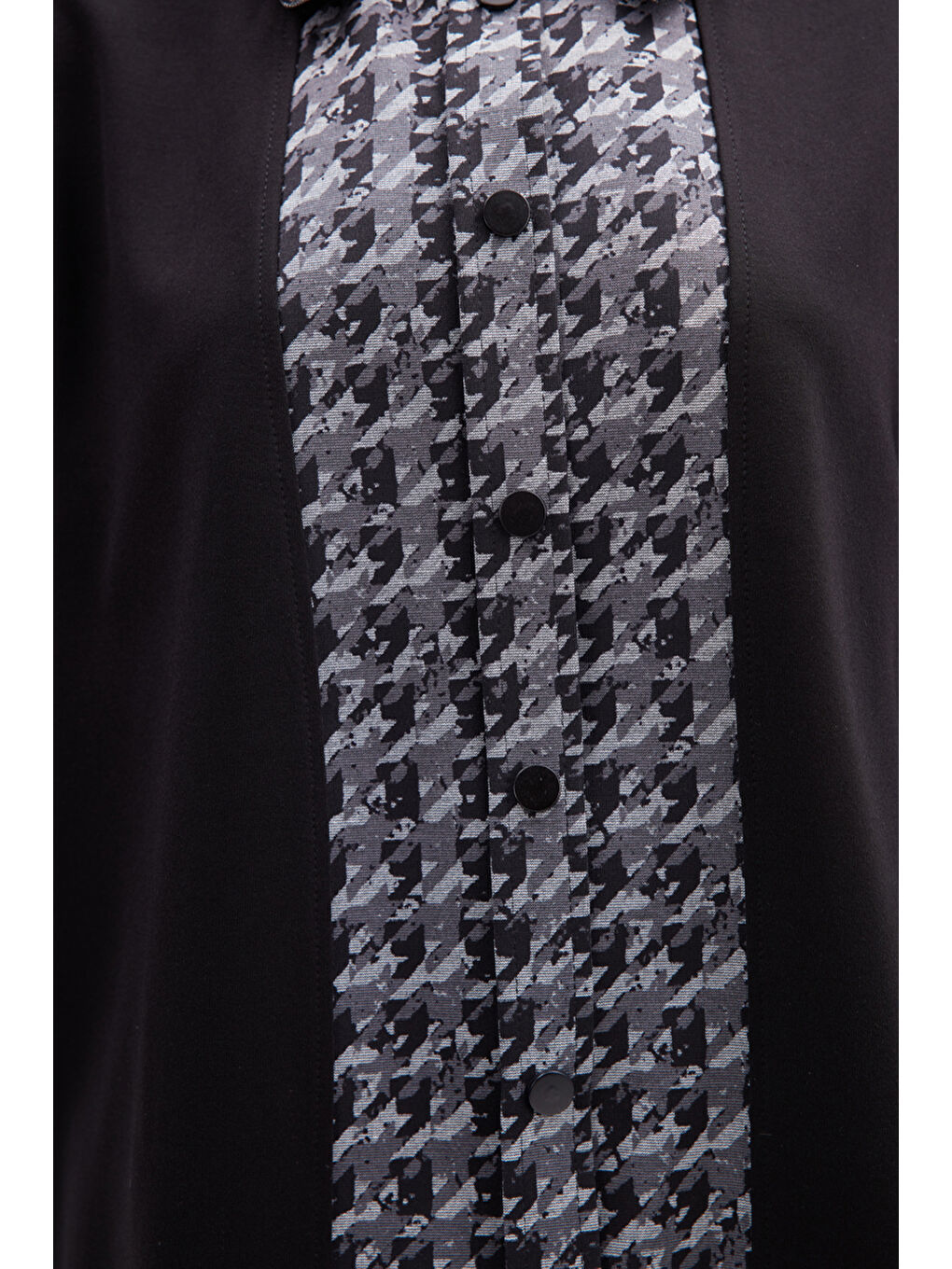 Siyah Garnili Örme Ceket-1