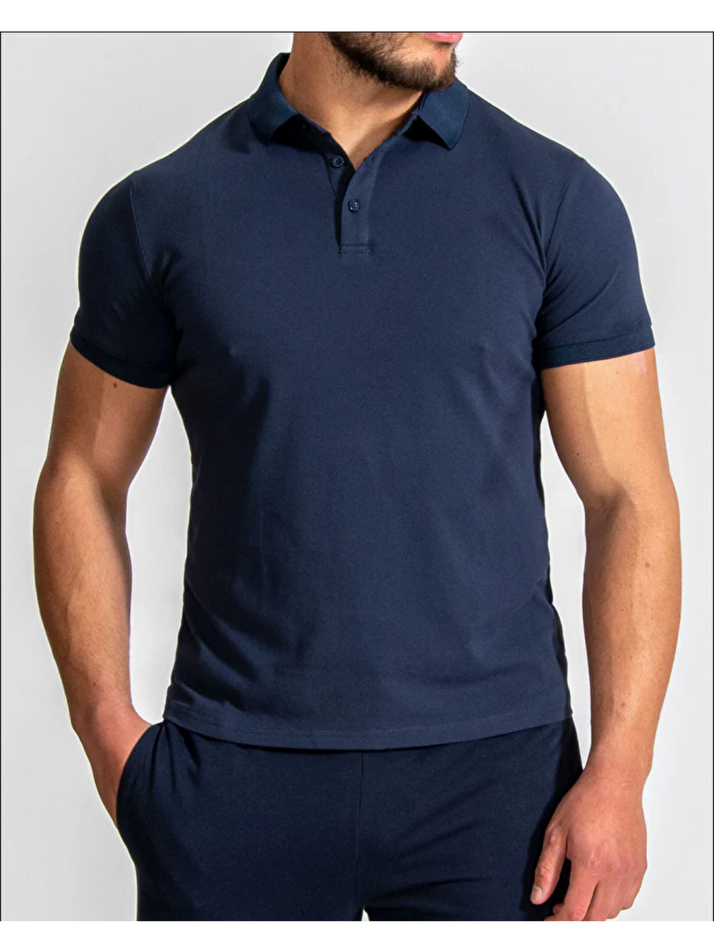 Lacivert Erkek %100 Pamuk Serin Tutan Regular Fit Polo Yaka Tişört