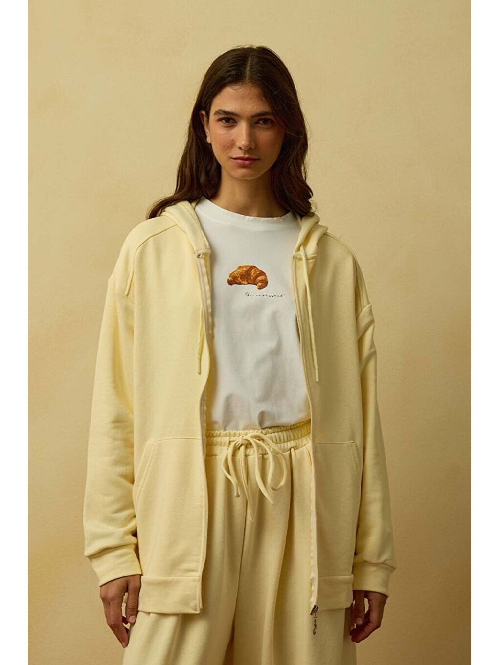 Tereyağ Sarısı 3 İplik Basic Hırka-2