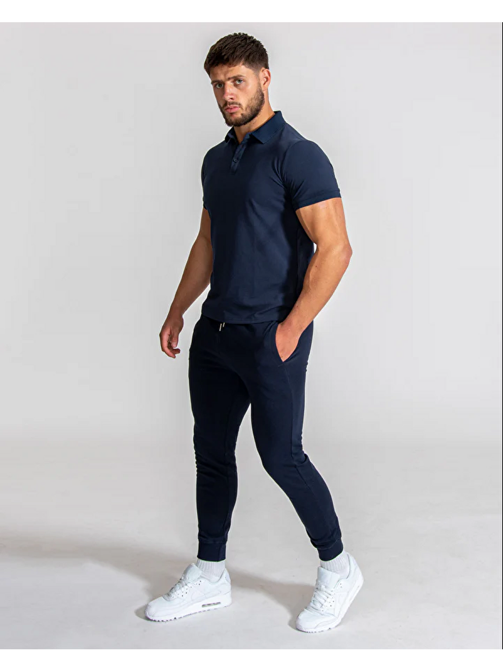 Lacivert Erkek %100 Pamuk Serin Tutan Regular Fit Polo Yaka Tişört-2