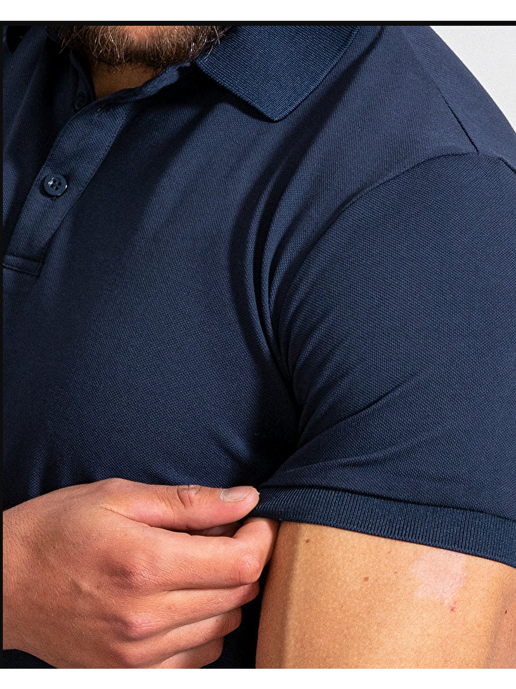 Lacivert Erkek %100 Pamuk Serin Tutan Regular Fit Polo Yaka Tişört-3