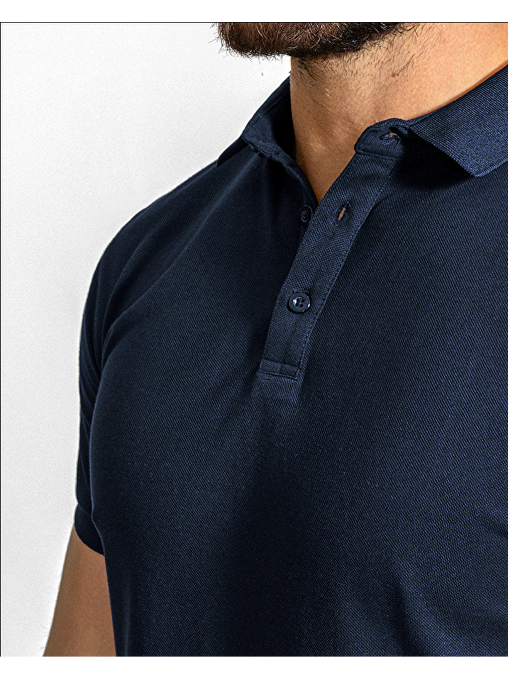 Lacivert Erkek %100 Pamuk Serin Tutan Regular Fit Polo Yaka Tişört-4