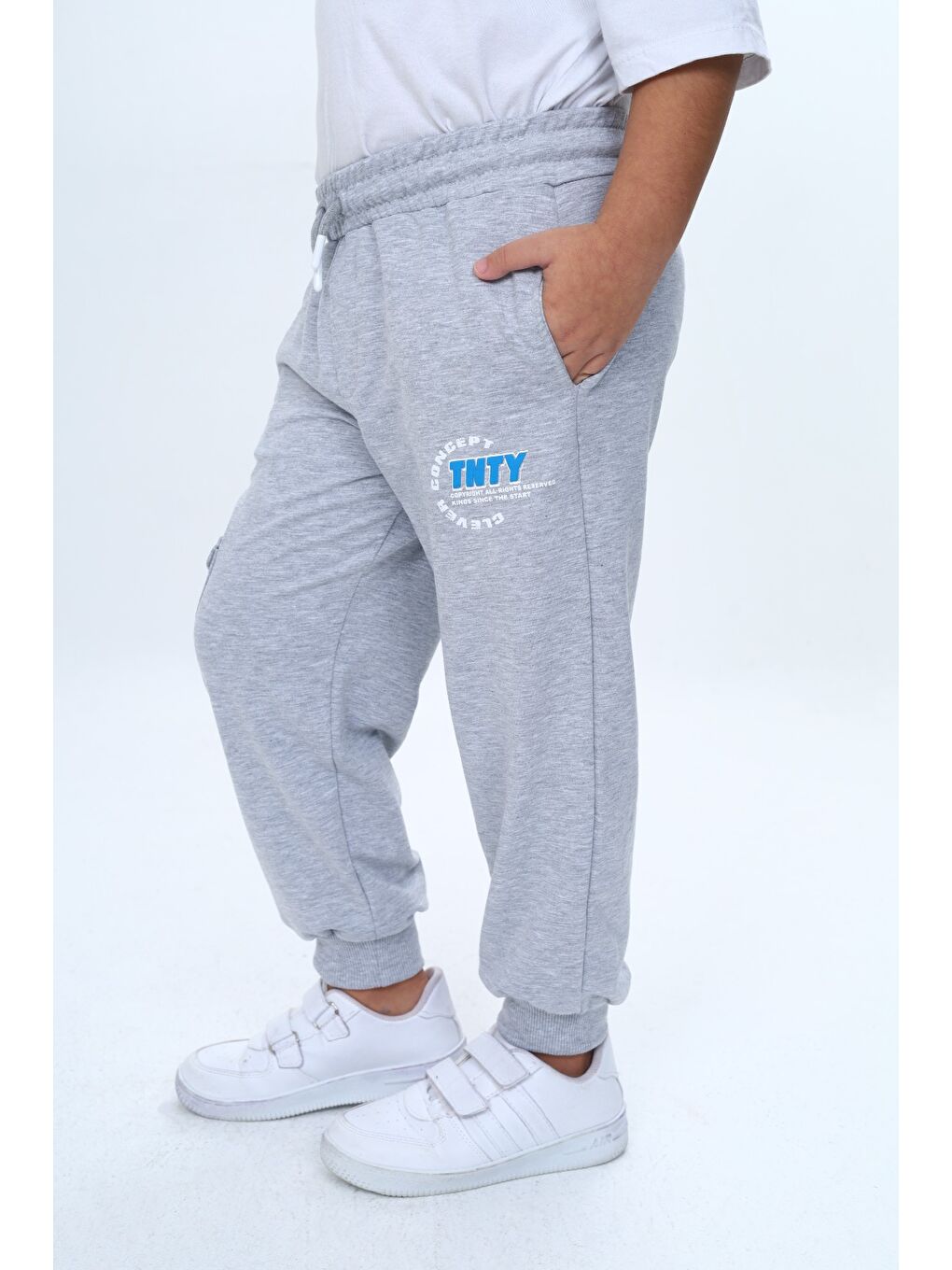 Gri Erkek Çocuk Concept Baskılı Eşofman Alt-2