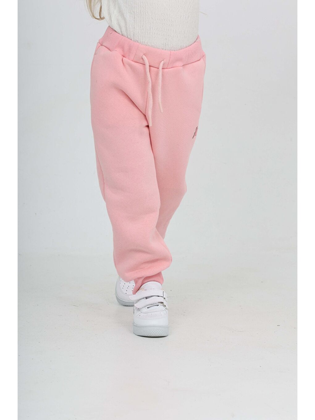 Pembe Kız Çocuk Kabaran Yıldız Baskılı Eşofman Alt-5