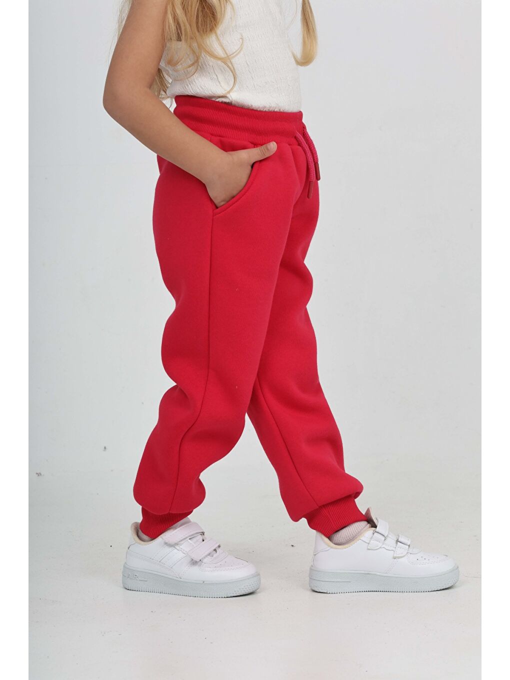 Fuşya Kız Çocuk T Logo Nakışlı Eşofman Alt-3