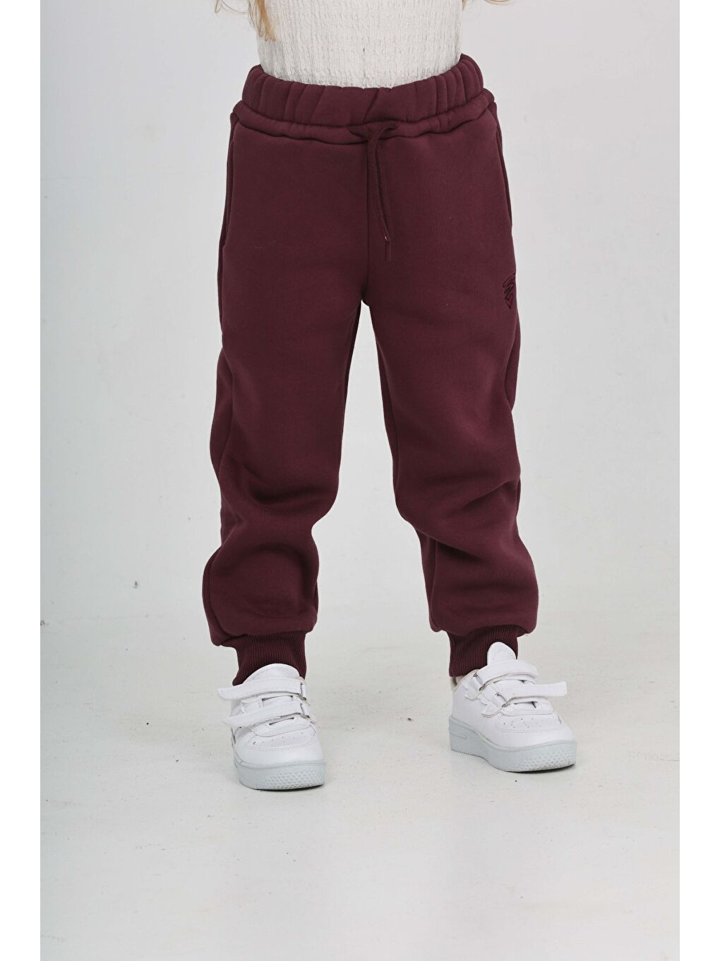 Mor Kız Çocuk Nakış Detaylı Eşofman Alt-3