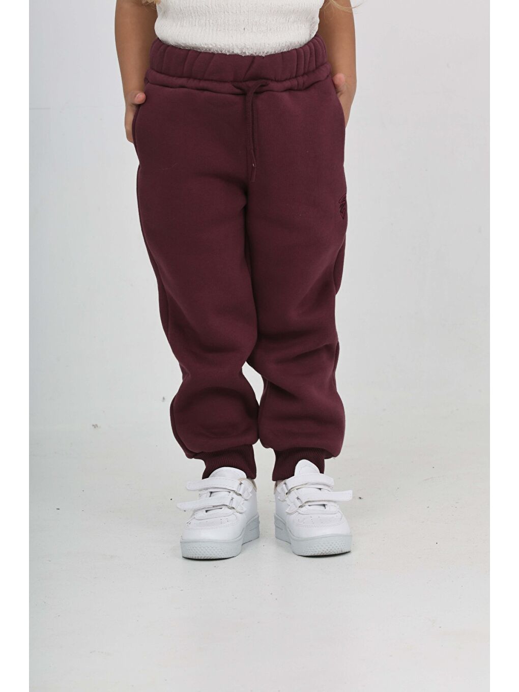 Mor Kız Çocuk Nakış Detaylı Eşofman Alt-5