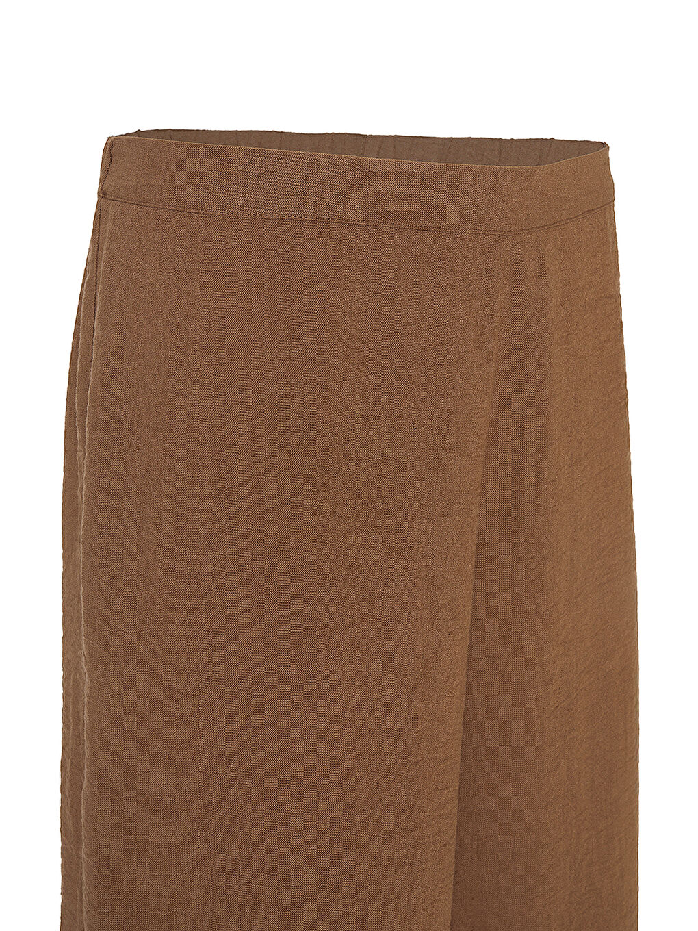 Kahverengi Bol Kesim Basic Pantolon-1