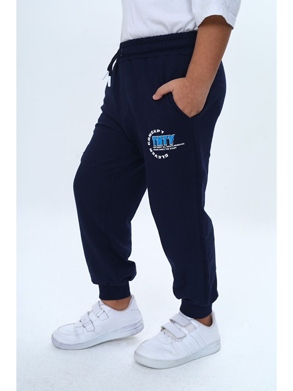 Lacivert Erkek Çocuk Concept Baskılı Eşofman Alt-2