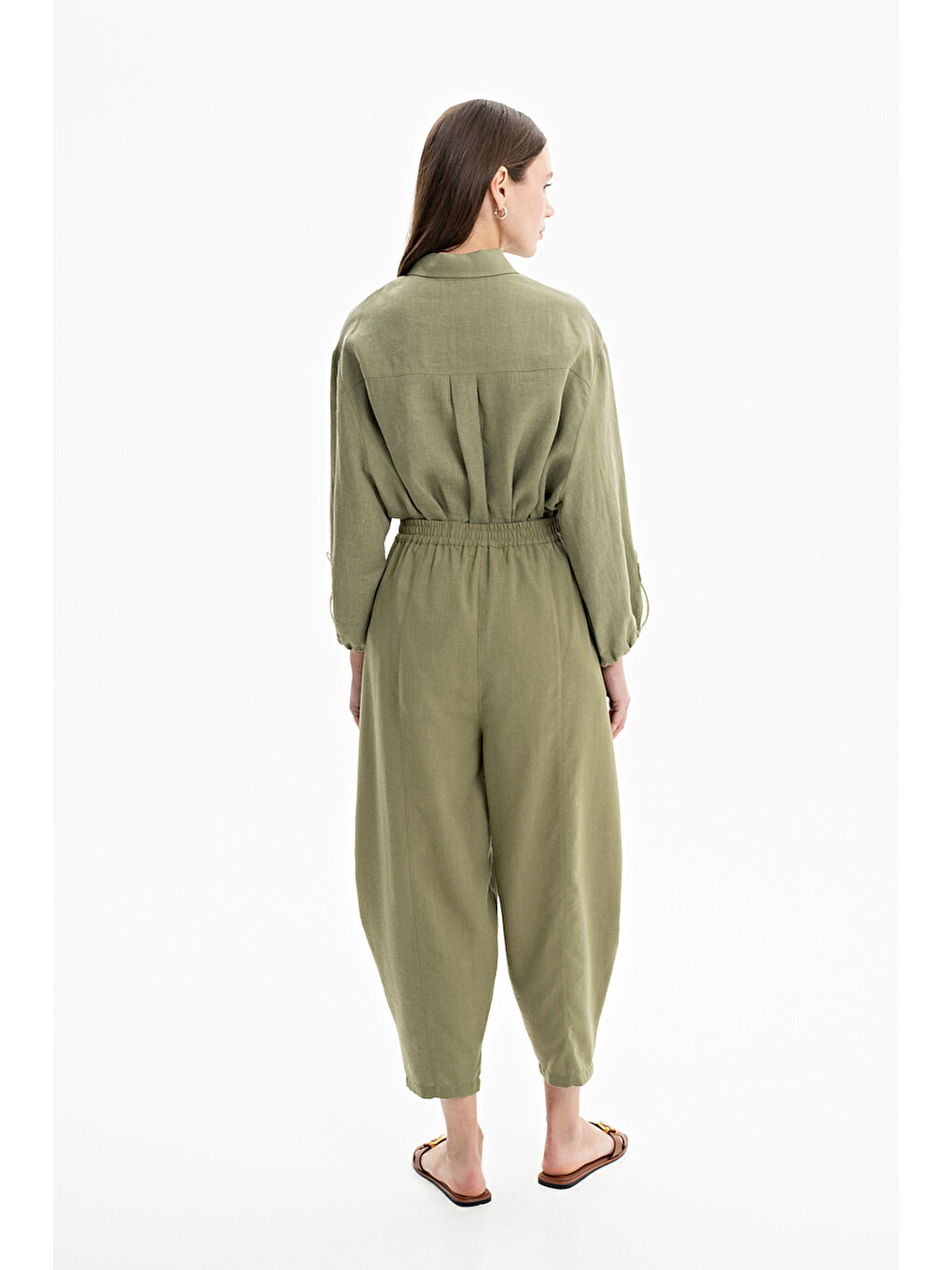 Haki Rahat Kesim Basic Pantolon-2