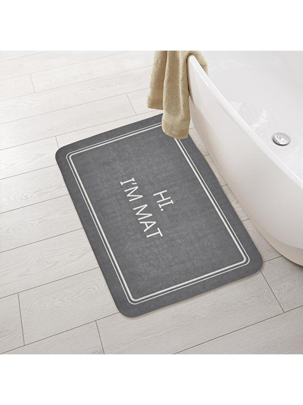 Soft Mat Sihirli Banyo Paspası - Antrasit - 50x70 cm-3