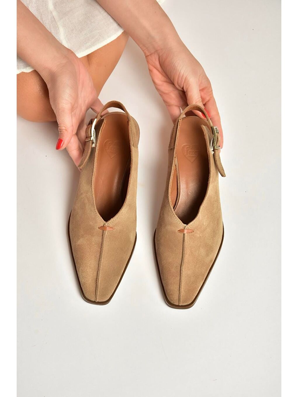 Bej Vizon Kadın Topuklu Ayakkabı Y654307302-2