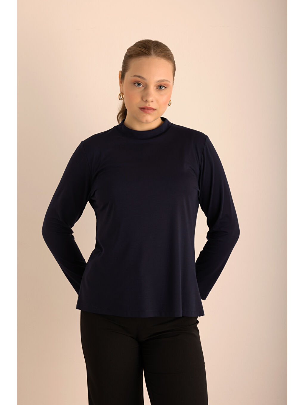 Lacivert Dik Yaka Body-1