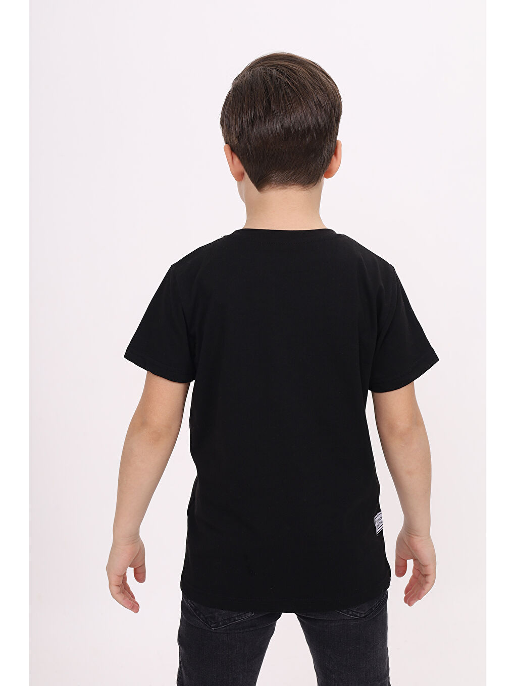 Siyah Erkek Çocuk Baskılı Tişört-2