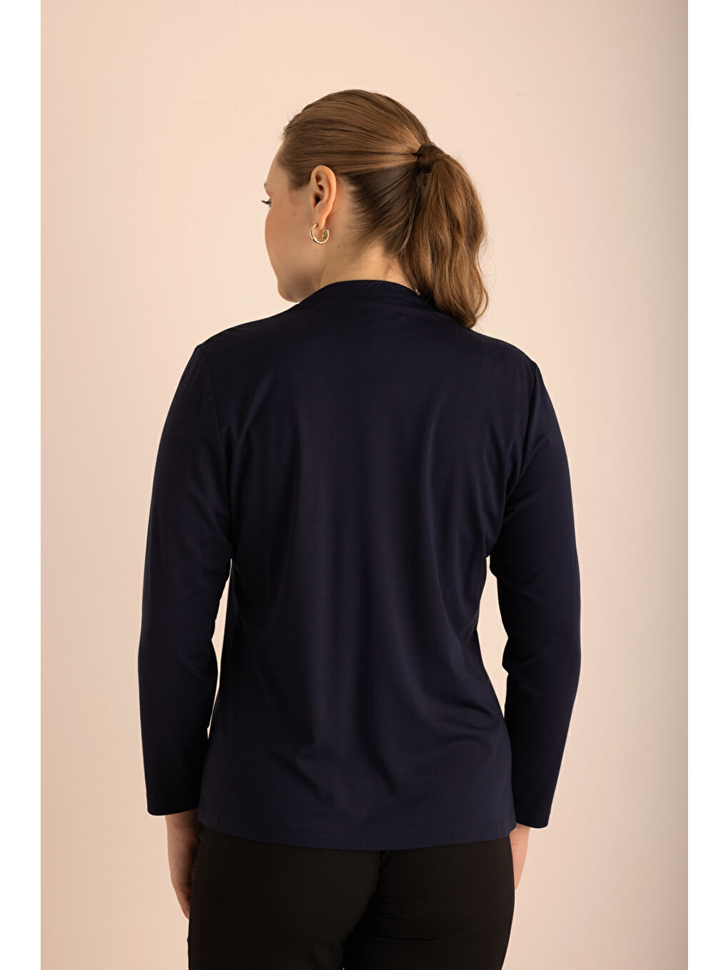 Lacivert Dik Yaka Body-4