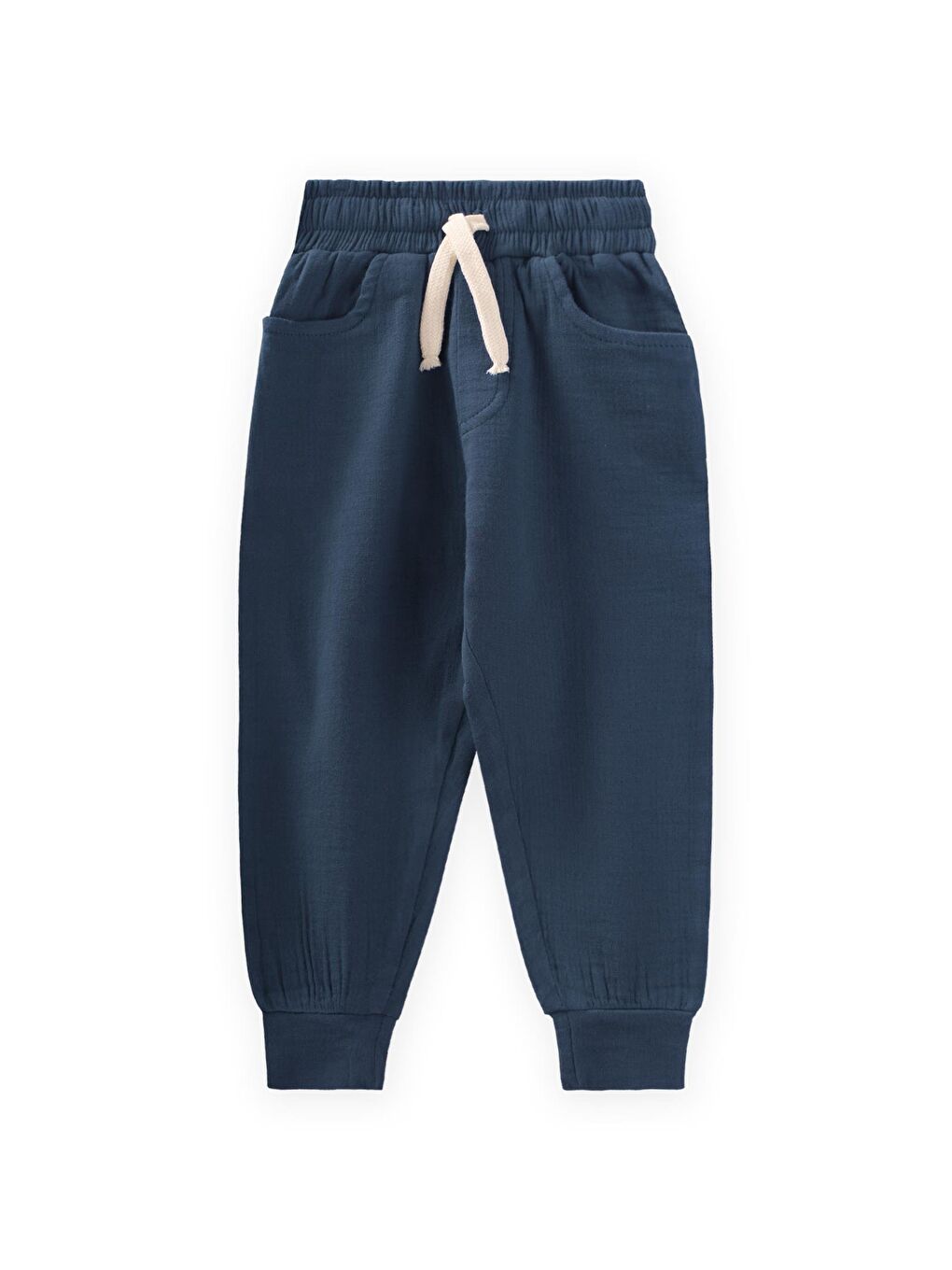 Lacivert Erkek Çocuk Müslin Jogger Eşofman Altı