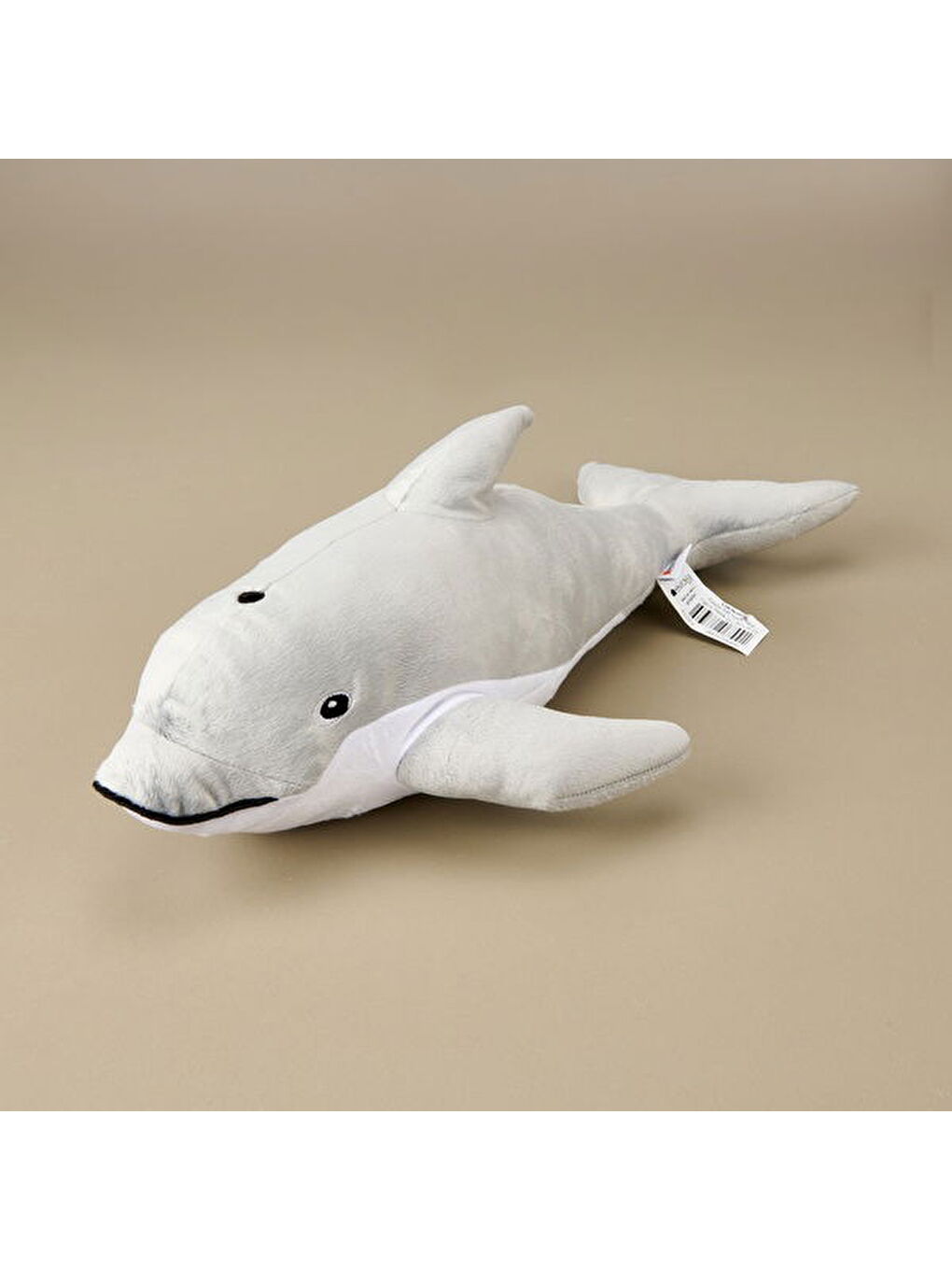 Soft Yunus Balığı Figürlü Yastık - Gri - 45x20 cm-2