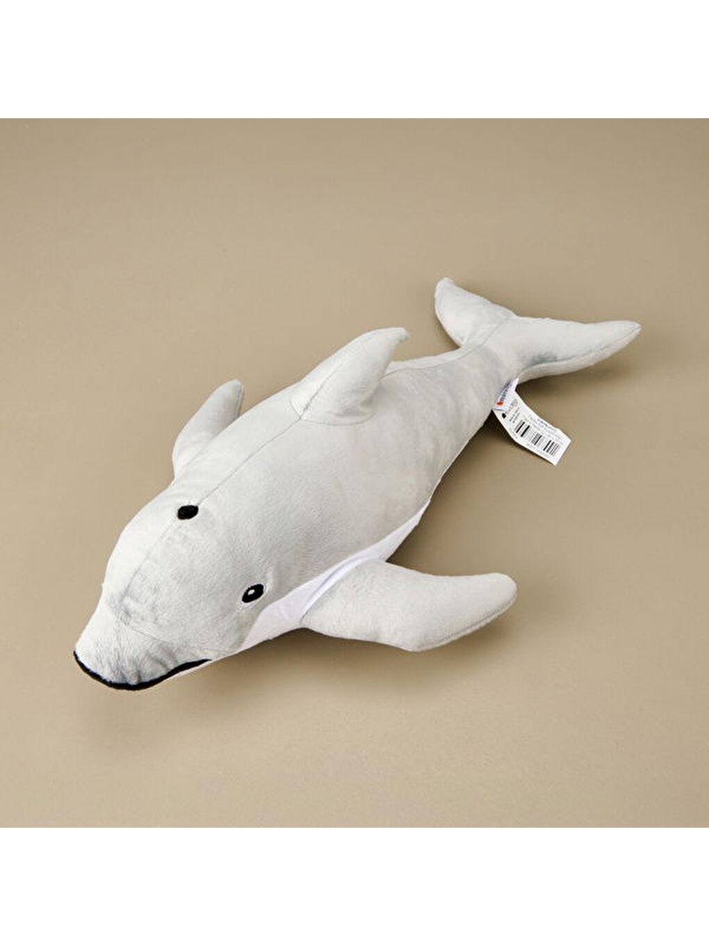 Soft Yunus Balığı Figürlü Yastık - Gri - 45x20 cm-3